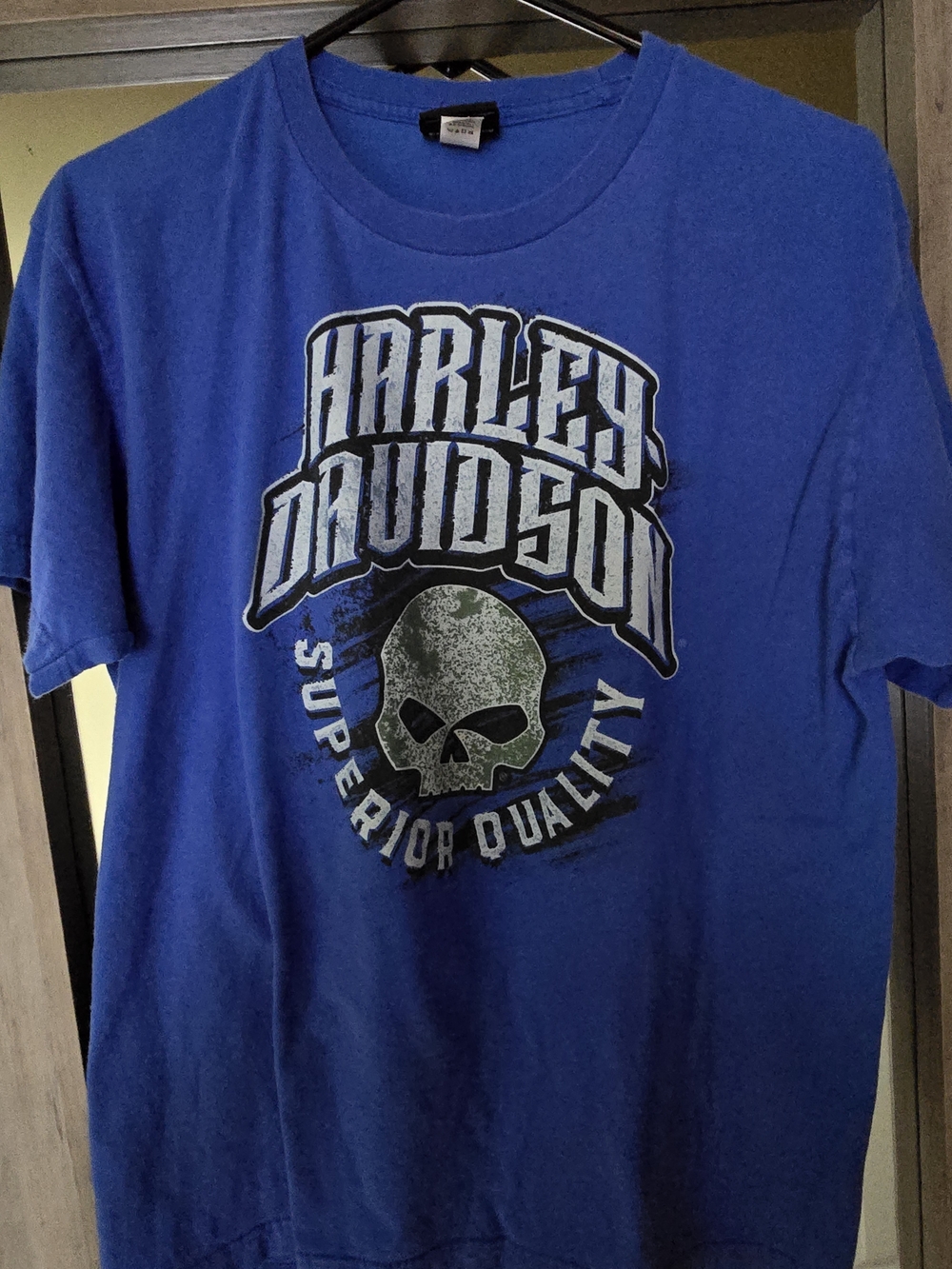 Harley-Davidson Blue Skull Logo Short Sleeve Tee